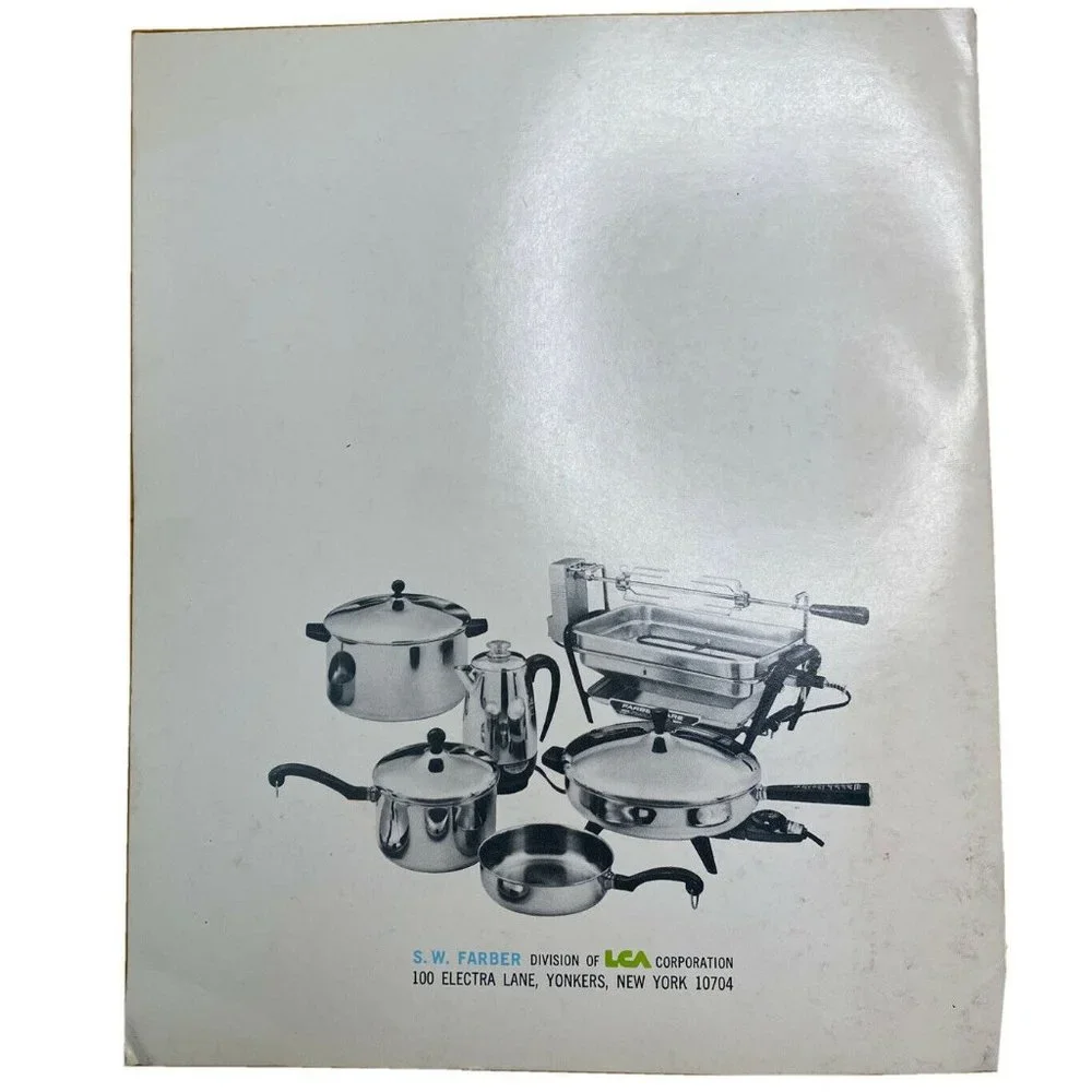Vtg 1960s/1960s Farberware Better Food Through Cooking Cook Book Recipes